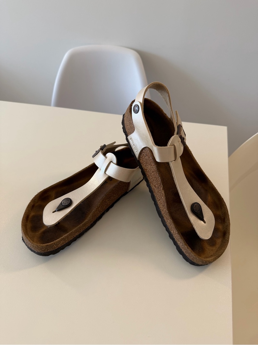 Birkenstock sandal -  shiny beige